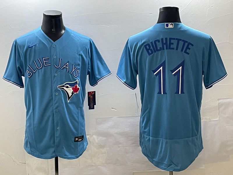 Men Toronto Blue Jays #11 Bichette Light Blue Elite 2025 Nike MLB Jersey style 1